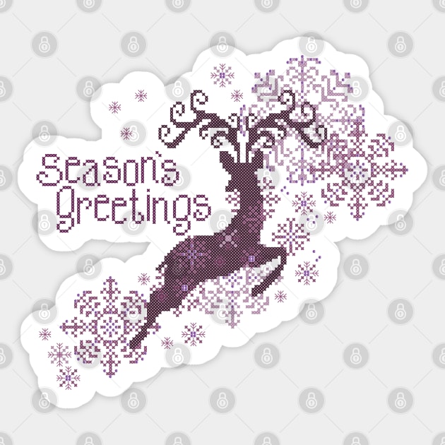 Seasons Greetings Majestic Reindeer Sticker by inotyler